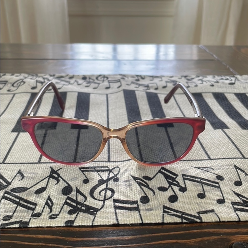 Givenchy Red Ombre Peach Prescription Italian Well Made Sunglasses
